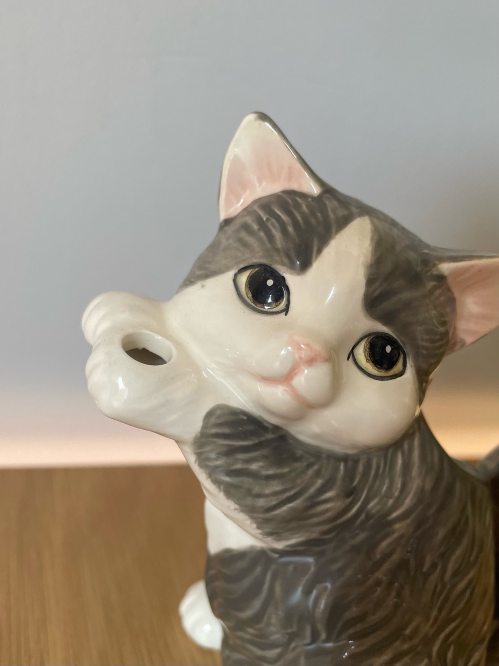 Vintage Hearth & Home Calico Cat Creamer Sugar Bowl Coffee Mug Set 1980s Mexico - Picture 6 of 16